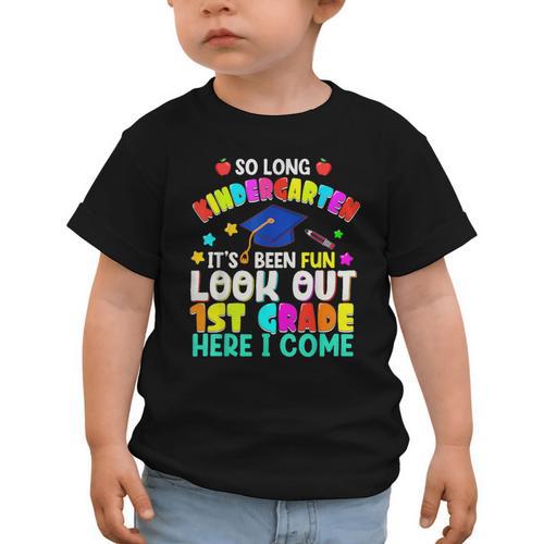 Back To School Look Out 1st Grade Here I Come For Kids Graphic Toddler T-Shirt - Savourry