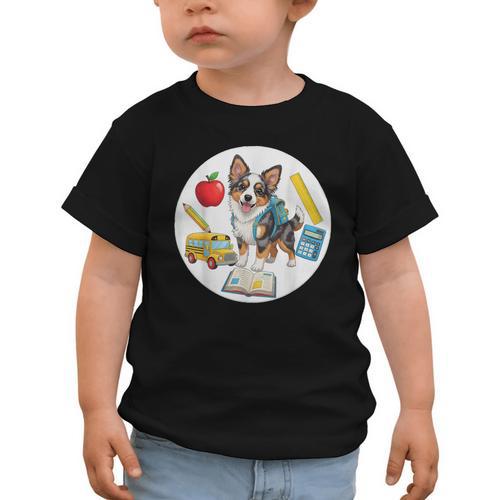 Back To School Miniature American Shepherd Dog Boys Girls Graphic Toddler T-Shirt - Savourry