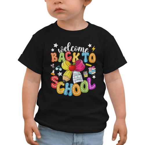 Back To School Pencil Coquette Bow First Day Of School Kids Graphic Toddler T-Shirt - Savourry