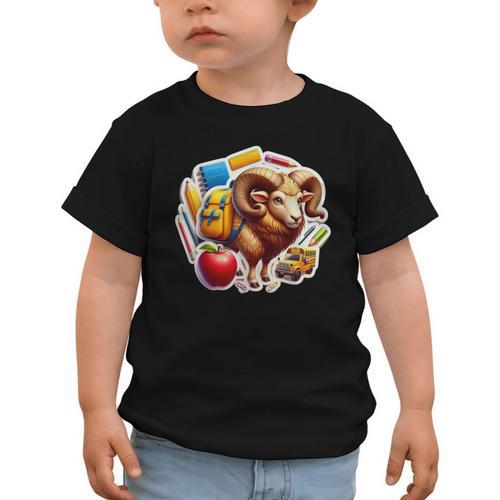Back To School Ram Boys Girls Student Kids Lover Farmer Cute Graphic Toddler T-Shirt - Savourry