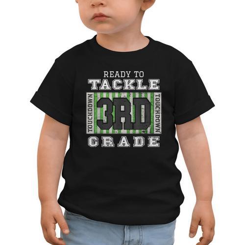 Back To School Ready To Tackle 3rd Grade Football Graphic Toddler T-Shirt - Savourry