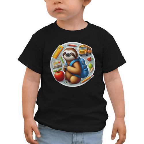 Back To School Sloth Boys Girls Student Kids Lover Child New Graphic Toddler T-Shirt - Savourry