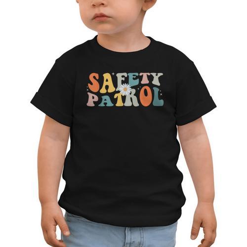 Back To School Student Safety Patrol Groovy Retro Graphic Toddler T-Shirt - Savourry