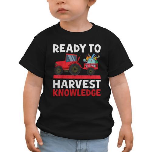 Back To School Tractor Farmer Boys First Day Of School Kids Graphic Toddler T-Shirt - Savourry