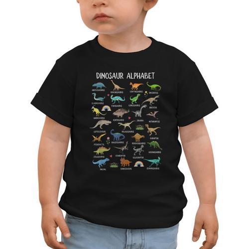 Back To School Types Of Dinosaurs Alphabet Identification Graphic Toddler T-Shirt - Savourry