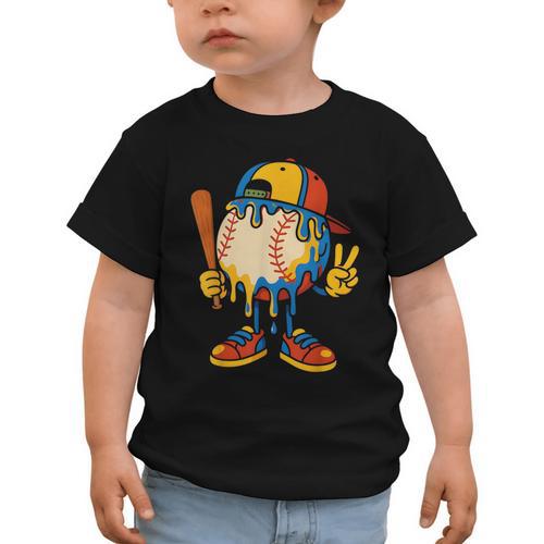 Baseball Ice Cream Drip Youth Back To School Baseball Stuff Graphic Toddler T-Shirt - Savourry