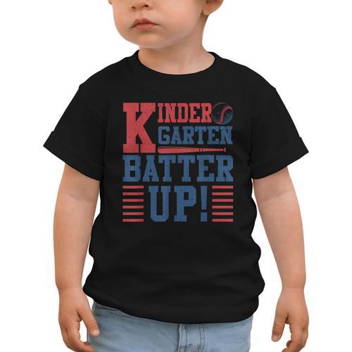Baseball Kindergarten Back To School Kindergarten Batter Up Graphic Toddler T-Shirt - Savourry