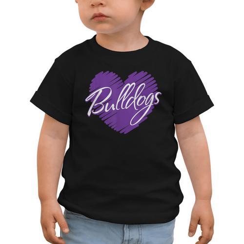 Bulldogs Heart Back To School Spirit P Graphic Toddler T-Shirt - Savourry