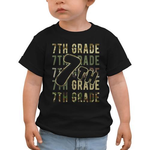 Camo Team Squad 7th Grade Back To School Kids Boys Graphic Toddler T-Shirt - Savourry