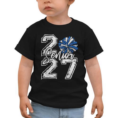 Class Of 2027 Cheer Blue Senior 2027 Back To School Graphic Toddler T-Shirt - Savourry