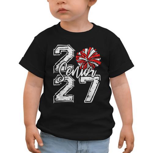 Class Of 2027 Cheer Red Senior 2027 Back To School Graphic Toddler T-Shirt - Savourry