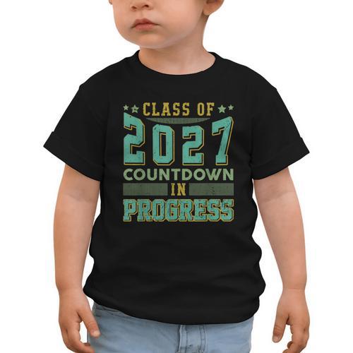 Class Of 2027 Countdown In Progress Fun Back To School Retro Graphic Toddler T-Shirt - Savourry