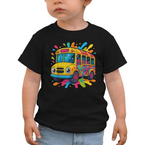 Colorful School Bus Driver Back To School Men Women Kids Graphic Toddler T-Shirt - Savourry