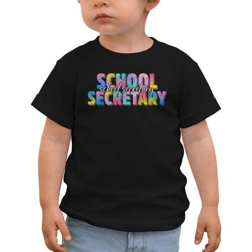 Colorful School Secretary Back To School Rainbow Graphic Toddler T-Shirt - Savourry