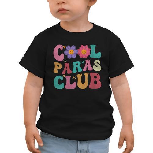 Cool Paras Club Paraprofessional Groovy Back To School Graphic Toddler T-Shirt - Savourry