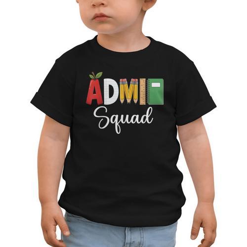 Cute Admin Squad Crew Team Back To School Office Staff Team Graphic Toddler T-Shirt - Savourry