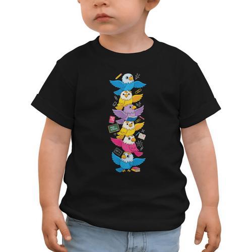 Eagle Colorful Rainbow Back To School Kids Boys Girls Graphic Toddler T-Shirt - Savourry