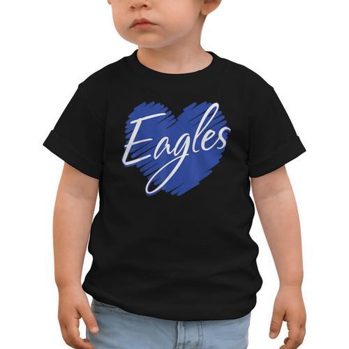 Eagles Heart Back To School Spirit B Graphic Toddler T-Shirt - Savourry