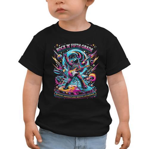 Fifth Grade Back To School Space Rocket Astronaut Graphic Toddler T-Shirt - Savourry