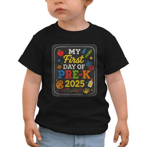 My First Day Of Pre-K 2025 Back To School Kids Graphic Toddler T-Shirt - Savourry