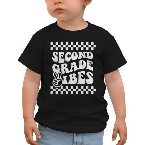First Day Of Second Grade Vibes Girls Back To School Boys Graphic Toddler T-Shirt - Savourry