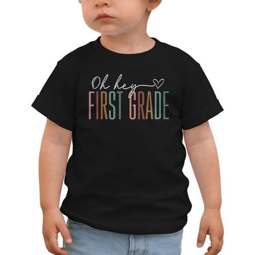 First Grade Oh Hey Retro Back To School 1st Grade Graphic Toddler T-Shirt - Savourry