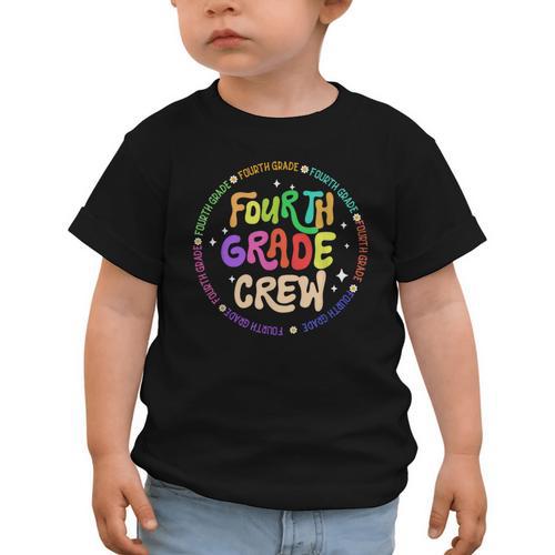 Fourth Grade Crew Back To School 4th Grade Team Graphic Toddler T-Shirt - Savourry