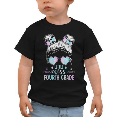 Fourth Grade Little Miss Back To School 4th Grade Little Graphic Toddler T-Shirt - Savourry