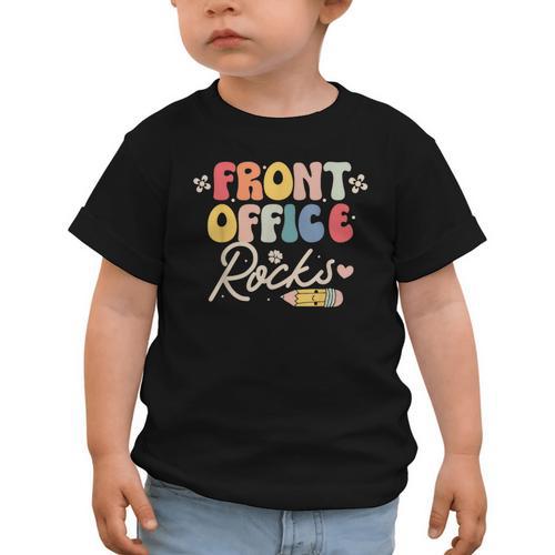 Front Office Rocks Back To School Secretary Admin Staff Tee Graphic Toddler T-Shirt - Savourry