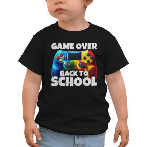 Game Over Back To School Gaming Controller Kids Gamer Graphic Toddler T-Shirt - Savourry