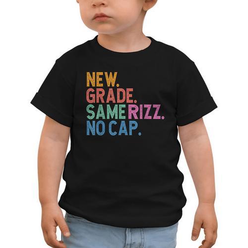 Gen Z Back To School New Grade Same Rizz No Cap Graphic Toddler T-Shirt - Savourry