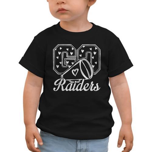 Go Cheer Raiders High School Spirit Fan Team Back To School Graphic Toddler T-Shirt - Savourry