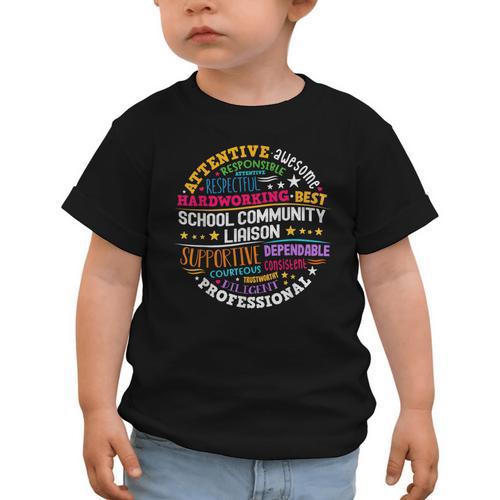 Groovy School Community Liaison Back To School Appreciation Graphic Toddler T-Shirt - Savourry