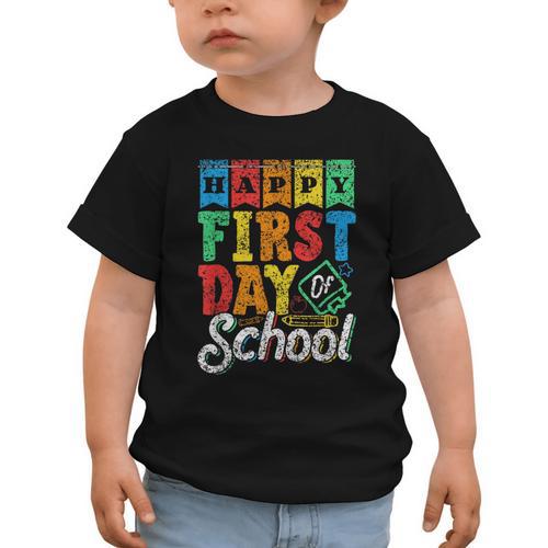 Happy First Day Of School Pupil Kids Grade Back To School 1 Graphic Toddler T-Shirt - Savourry