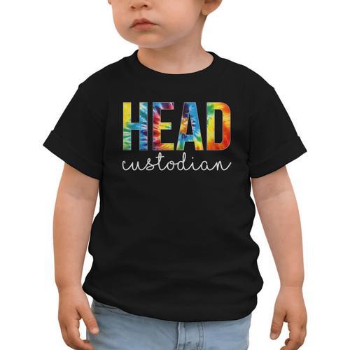 Head Custodian Women Tie Dye Back To School Appreciation Day Graphic Toddler T-Shirt - Savourry