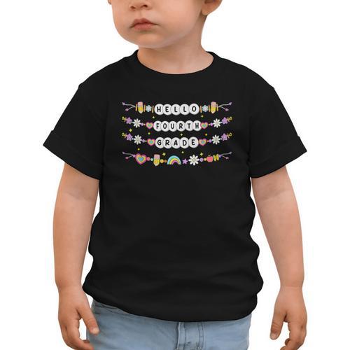 Hello Fourth Grade Friendship Bracelets Back To School Kids Graphic Toddler T-Shirt - Savourry
