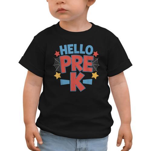 Hello Pre-K Preschool Squad Spider Back To School First Day Graphic Toddler T-Shirt - Savourry