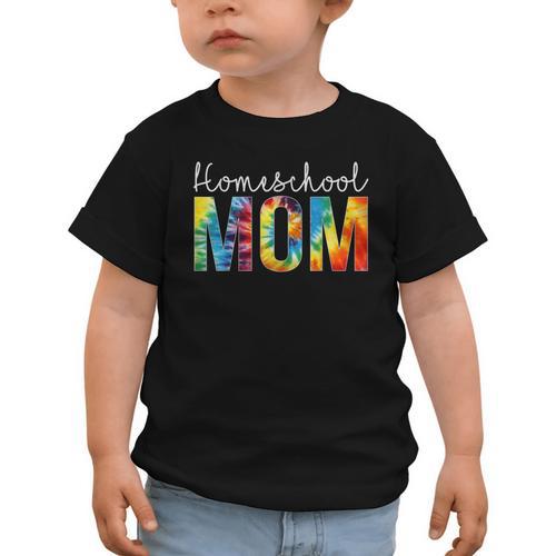 Homeschool Mom Tie Dye Back To School Day For Women For Work Graphic Toddler T-Shirt - Savourry