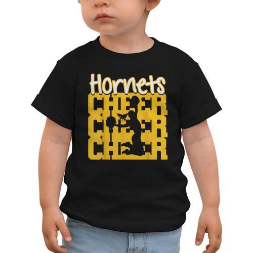 Hornets Cheer Back To School Cheerleading Spirit GY Graphic Toddler T-Shirt - Savourry