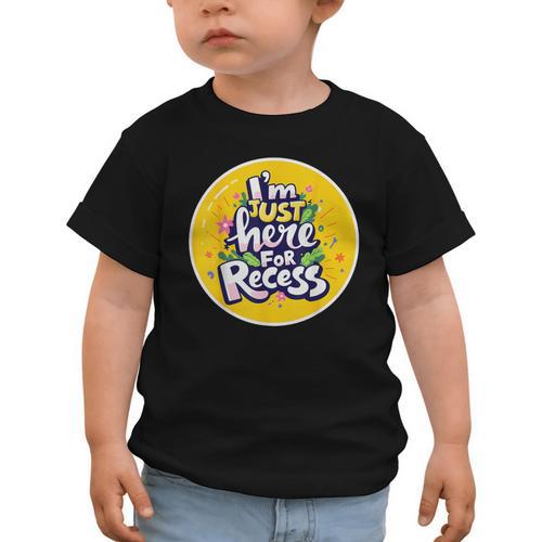 I'm Just Here For Recess Back To School Girl First Day Graphic Toddler T-Shirt - Savourry