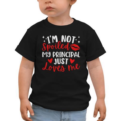 I'm Not Spoiled My Principal Just Loves Me Back To School Graphic Toddler T-Shirt - Savourry