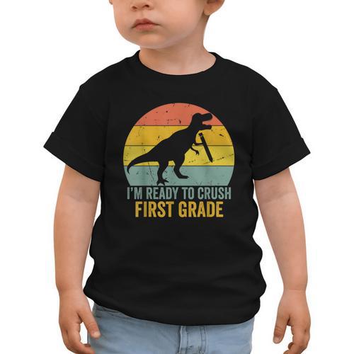 I'm Ready To Crush First Grade Dinosaur Back To School Kids Graphic Toddler T-Shirt - Savourry