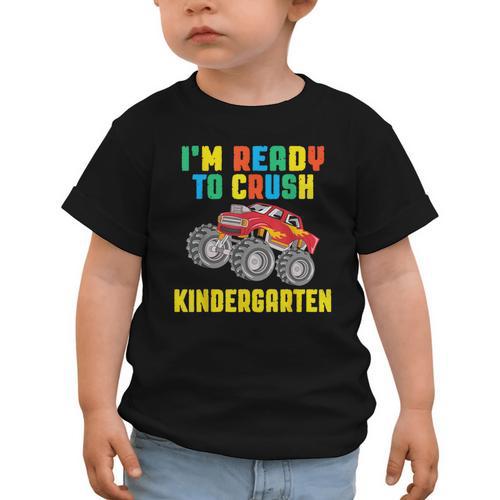 I'm Ready To Crush Kindergarten Dinosaur Back To School Boys Graphic Toddler T-Shirt - Savourry