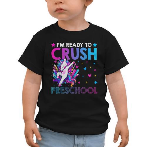 I'm Ready To Crush Preschool Dabbing Unicorn Back To School Graphic Toddler T-Shirt - Savourry