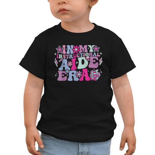In My Instructional Aide Era Groovy Back To School Graphic Toddler T-Shirt - Savourry