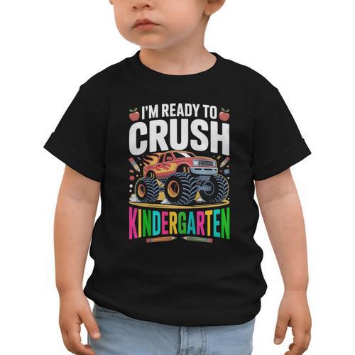 Kids Back To School I'm Ready To Crush Kindergarten For Boys Graphic Toddler T-Shirt - Savourry
