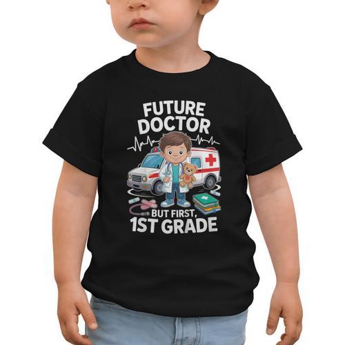 Kids Future Doctor 1st Grade Student Back To School Boy Kids Graphic Toddler T-Shirt - Savourry