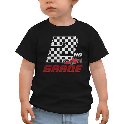 Kids Race Car 2nd Second Grade Boys Cars Lovers Back To School Graphic Toddler T-Shirt - Savourry