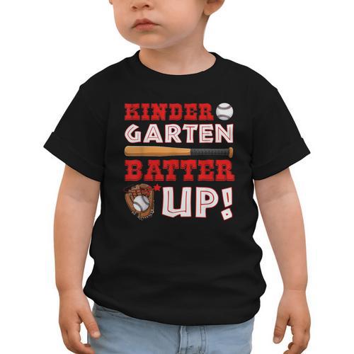 Kindergarten Batter Up Back To School Baseball Player Boys Graphic Toddler T-Shirt - Savourry