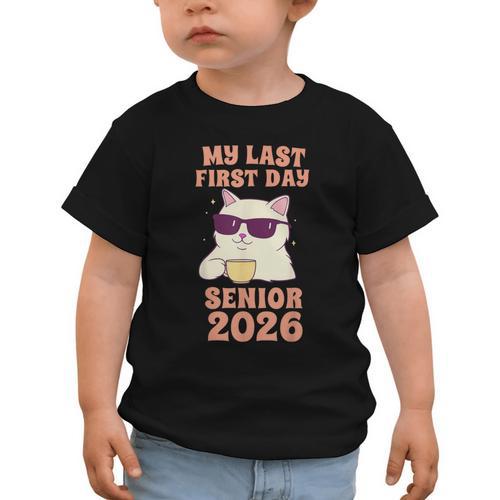 My Last First Day Senior 2026 Cat Back To School Class 2026 Graphic Toddler T-Shirt - Savourry